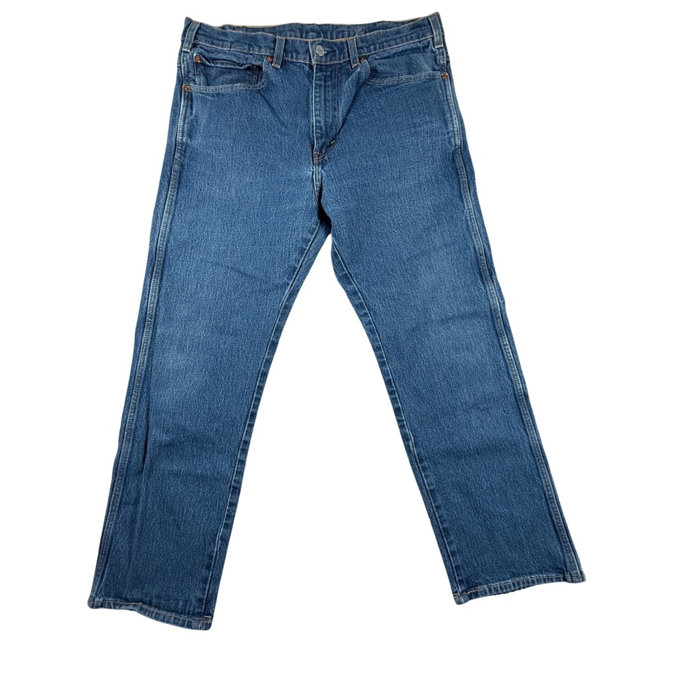 Levis Western Fit Mens Jeans 36x30 Medium Wash Blue Straight Leg Denim